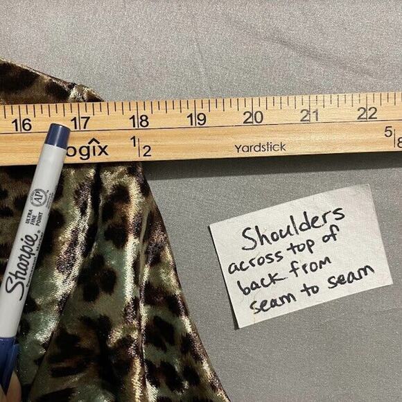 Painted Pony Jacket Size Medium Large Velvet Leopard Print Mobwife Whimsigoth - Picture 11 of 11